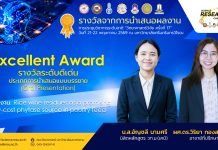 ขอแสดงความยินดีกับนิสิตและบุคลากร ที่ได้รับรางวัลจากการนำเสนอผลงาน การประชุมวิชาการระดับชาติ “วิทยาศาสตร์วิจัย ครั้งที่ 17”